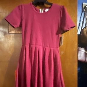 Reddish Pink A line LuLaRoe dress with pockets size Small